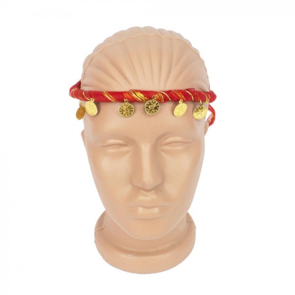 5x Haarreifen mit goldenen Münzstückchen - Haarschmuck Brautschmuck für Kina Polterabend Tac Nedime